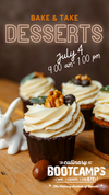 1/2 Day - Desserts! Bake & Take 9:00AM-1:00PM